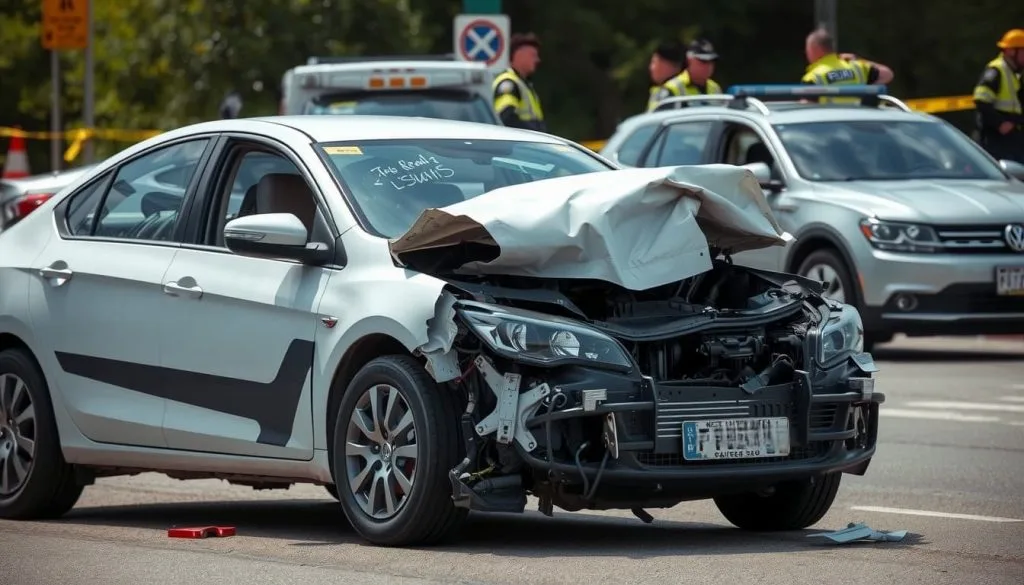 a car crash scene