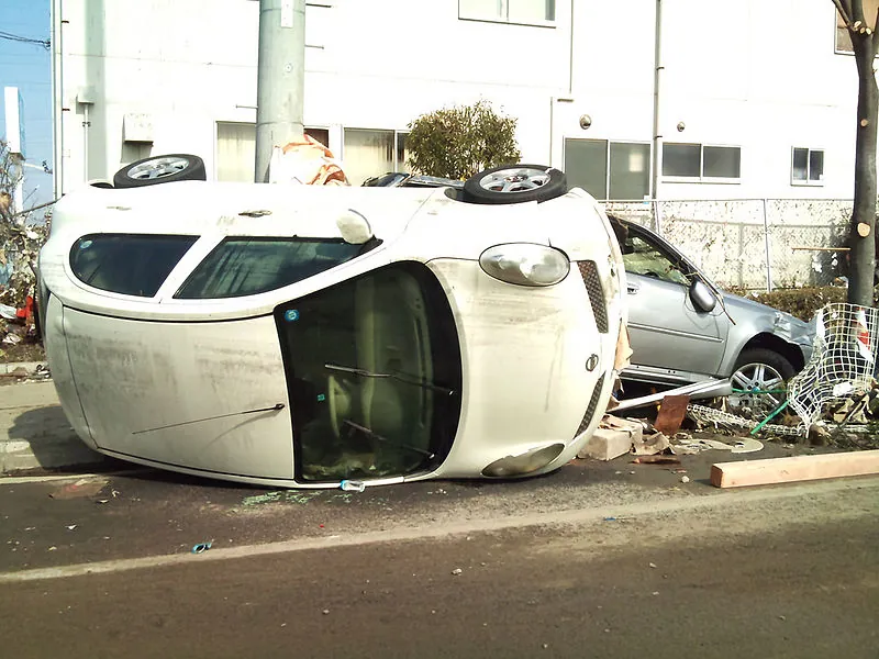 Modesto Overturned Car Crash