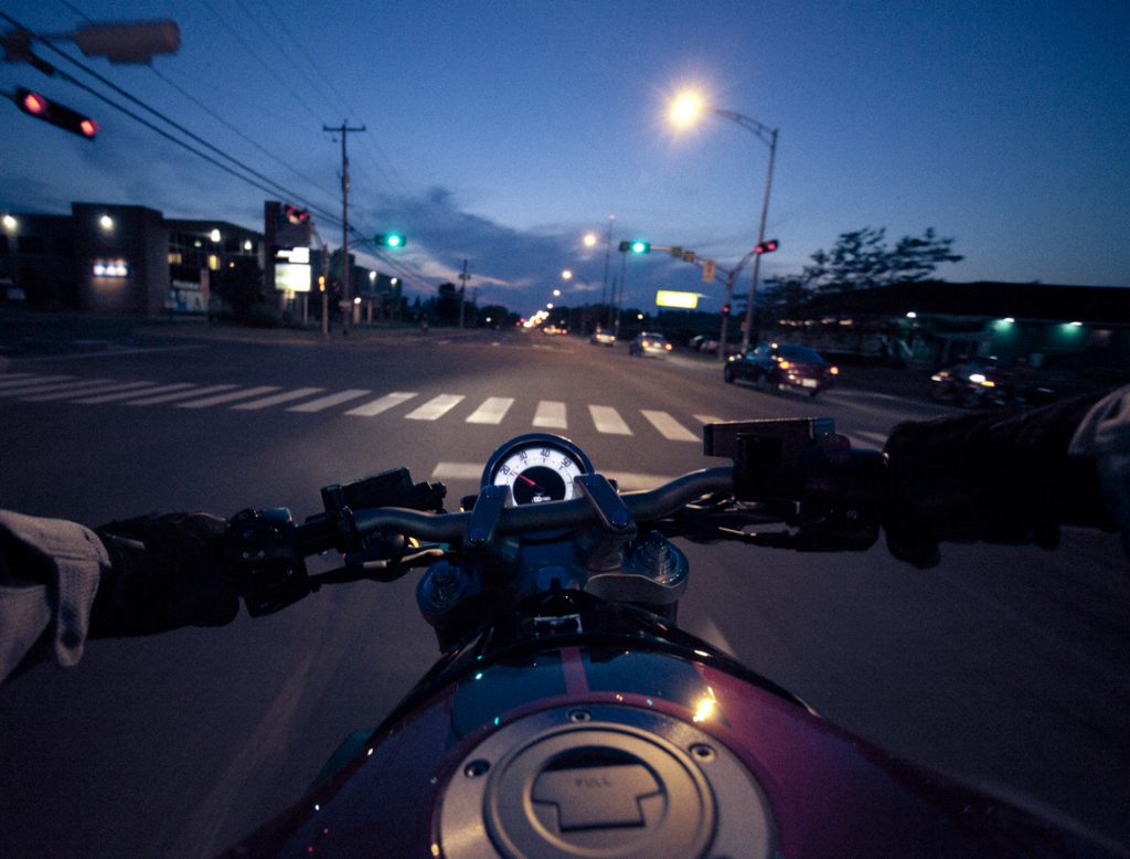motorcycle accident night