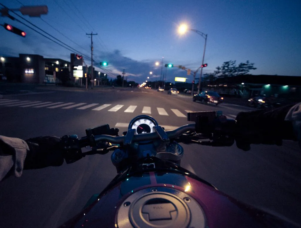 motorcycle accident night