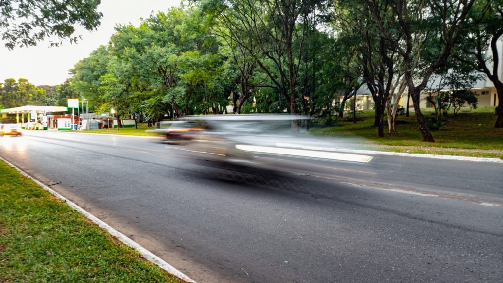 speeding car
