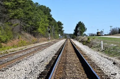 Big Truck Rollover Accident onto Railroad Tracks in Merced County