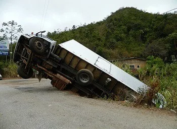 Accident On 99 Today Sacramento Left Truck Dangling Over Bridge